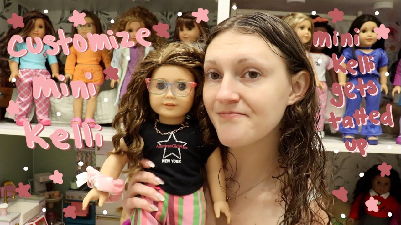 Наношу татуировки на свою куклу Mini Me! Кастомизирую AG Mini Kelli! | Kelli Maple