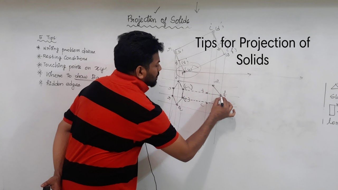 Important Tips for Projection of solids | Resting Conditions | Engineering Graphics | Tamil