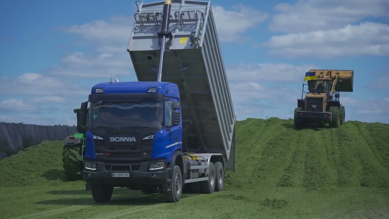 Scania 6x6, 4x4. Польові роботи зі збирання сінажу. Scania Poltava.