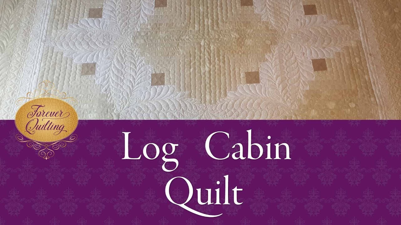 Free Motion Quilting on a Log Cabin Quilt