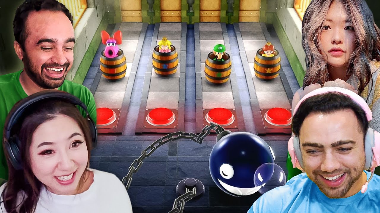 Squeex DESTROYED the 'Mario Guy' in Mario Party... (feat Mizkif, fuslie, Miyoung!)
