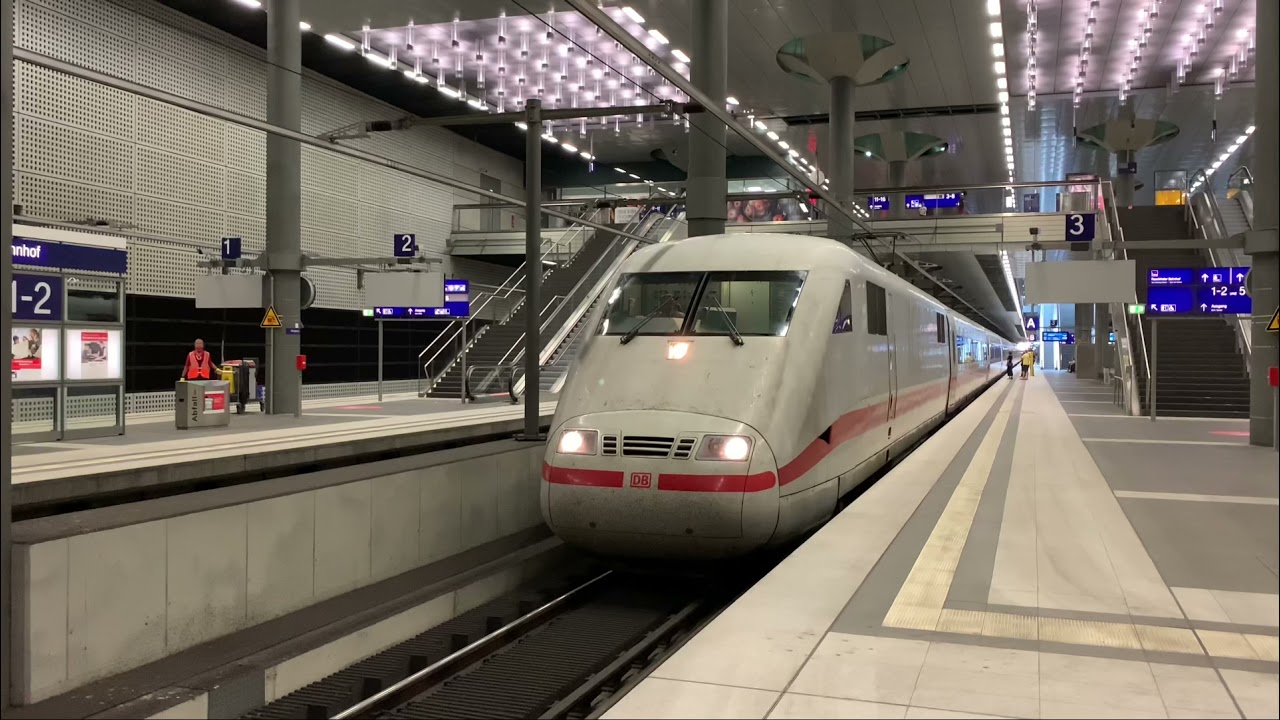 Ausfahrt eines ICE 1 (inkl. Lüfter)