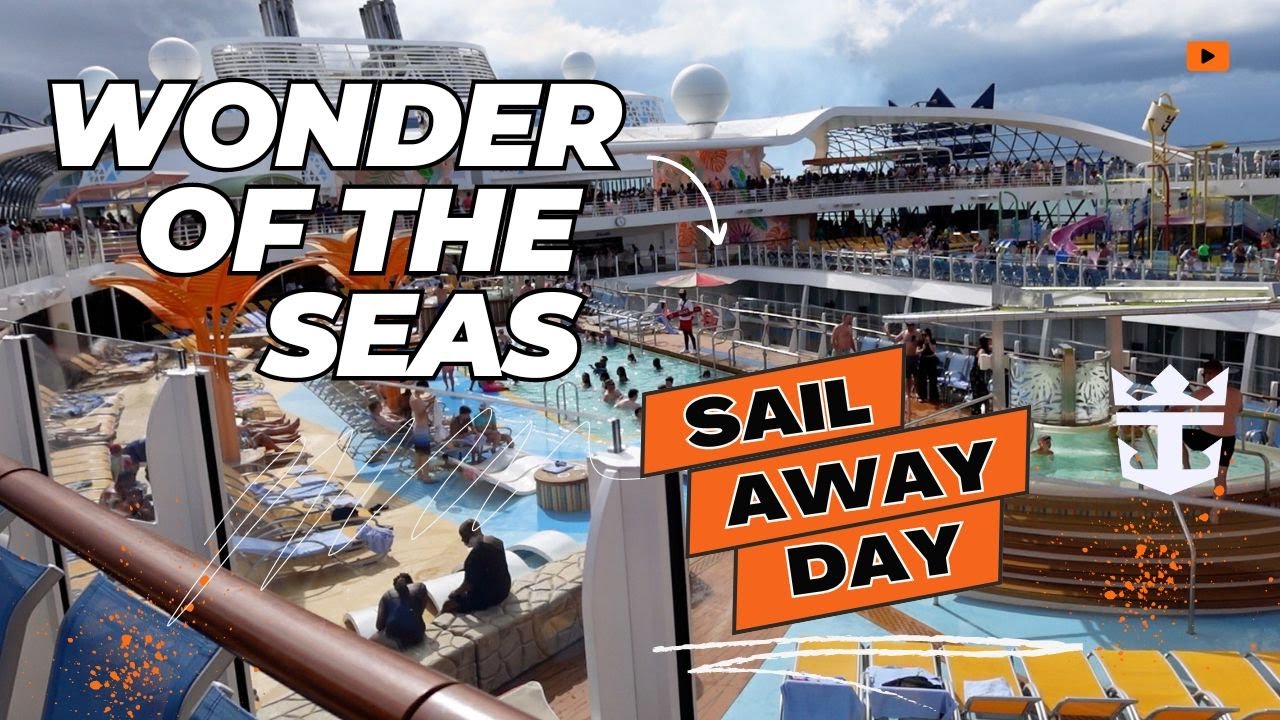 Wonder of the Seas Sail Away Day - First Oasis class experience. Full day vlog