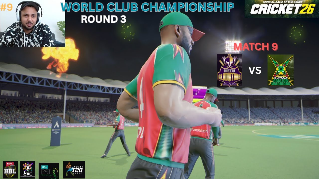 Cricket 26 Gameplay, match 9 , CPL VS PSL teams, Watch Mohamad Amir epic bowling in cricket 26