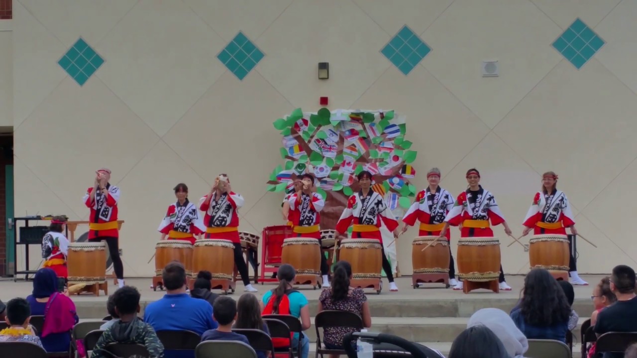 Sacramento Taiko Dan performs at Maeola Beitzel Elementary School