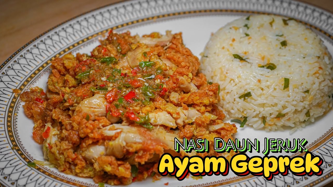 Masak Nasi Daun Jeruk Ayam Geprek
