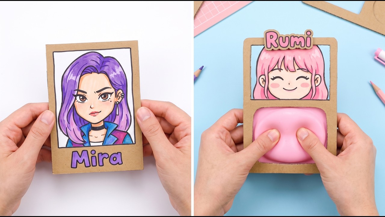Rumi Has A Squishy Belly! *Adorable & Easy Kpop Cardboard Craft Ideas!*
