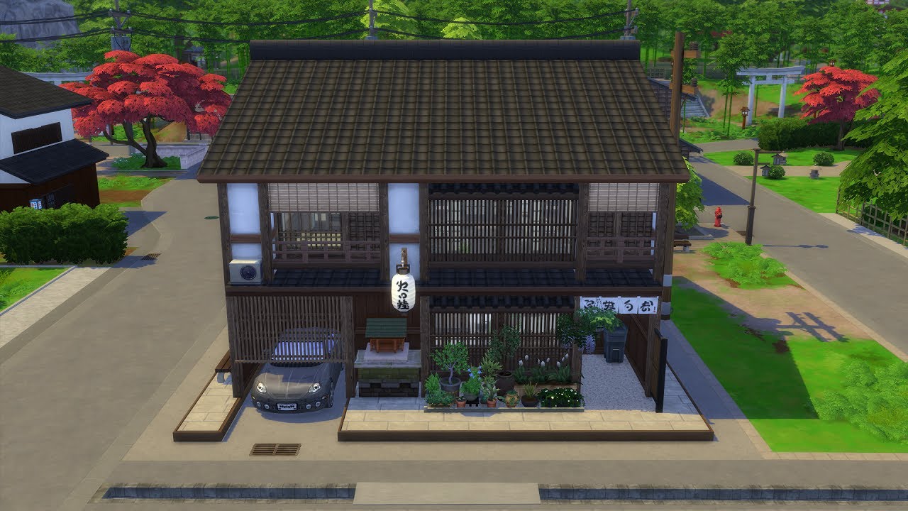 The Sims 4 : Renovated Japanese Machiya in Mont Komorebi - Build Tour - No CC