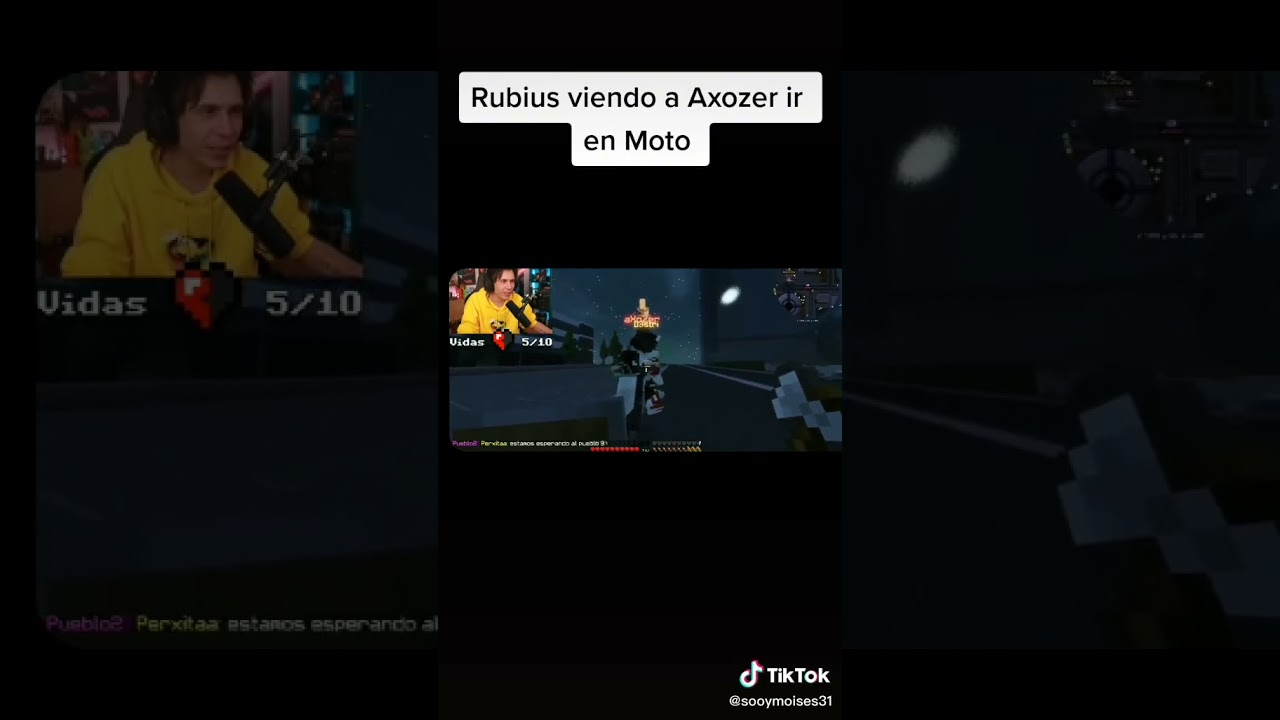 Rubius viendo a Axozer ir en moto