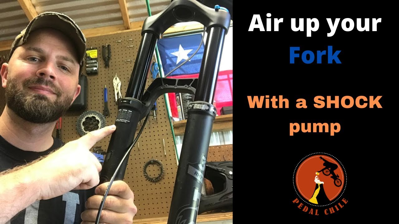 how to put air in front fork - mountain bike