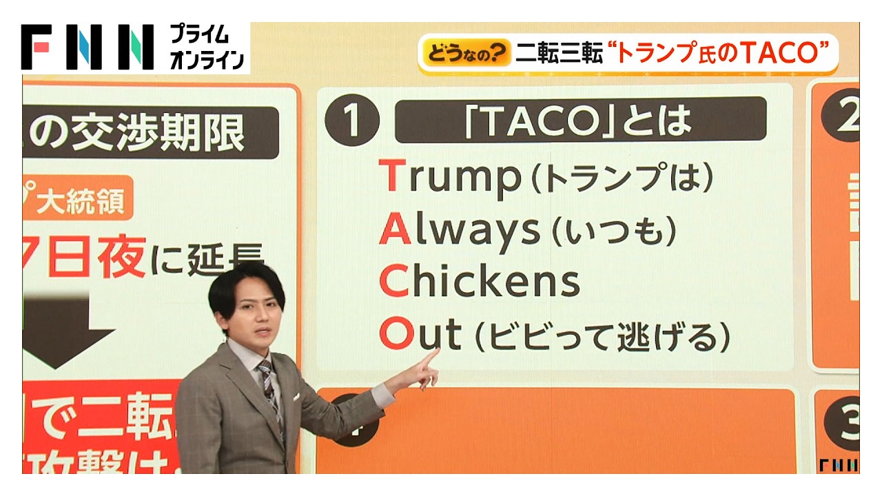 「TACO＝トランプはいつもビビって逃げる」って本当？イラン巡り発言が二転三転　停戦交渉期限を何度も延長するワケ（2026年04月08日）