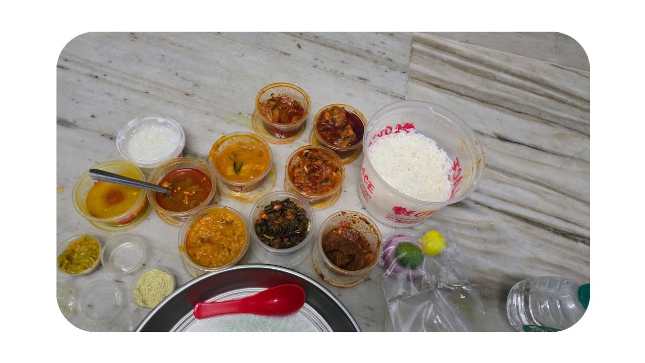 #food # కోడి కూర పప్పు చారు హోటల్ నుంచి వెజ్ అండ్ నాన్ వెజ్ మీల్స్ చాలా బాగుంది😌😌