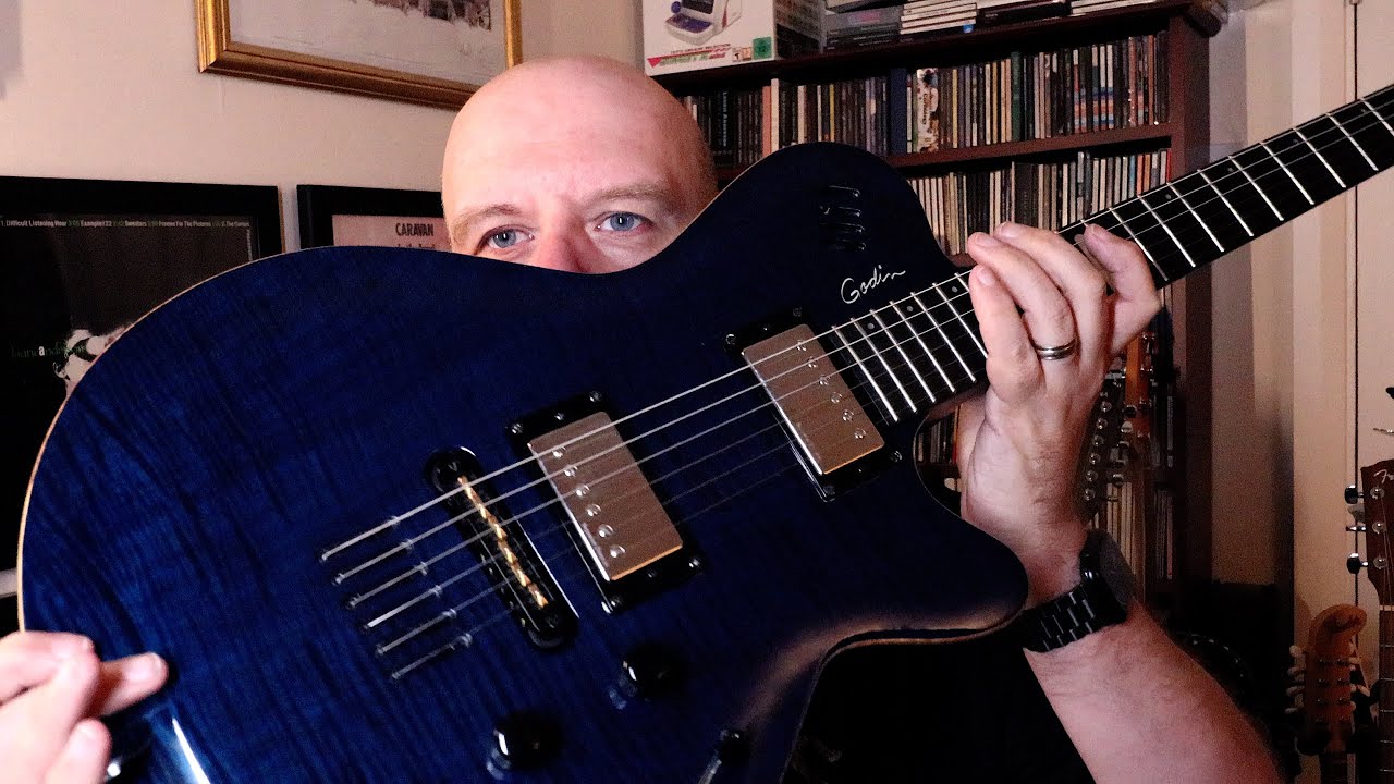 Godin LGX-SA AA Trans Blue Flame - The Alan Harwood Collection 38