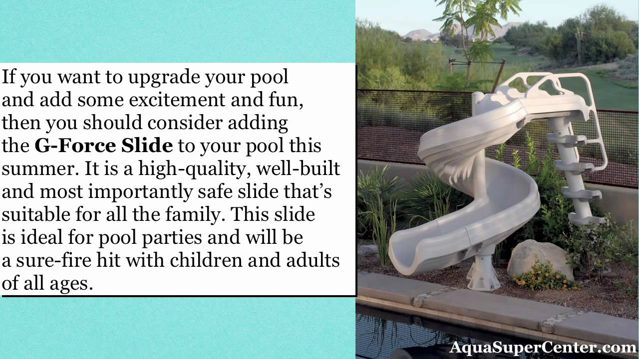 G-Force pool slide provides 360 degree water slide fun for your backyard