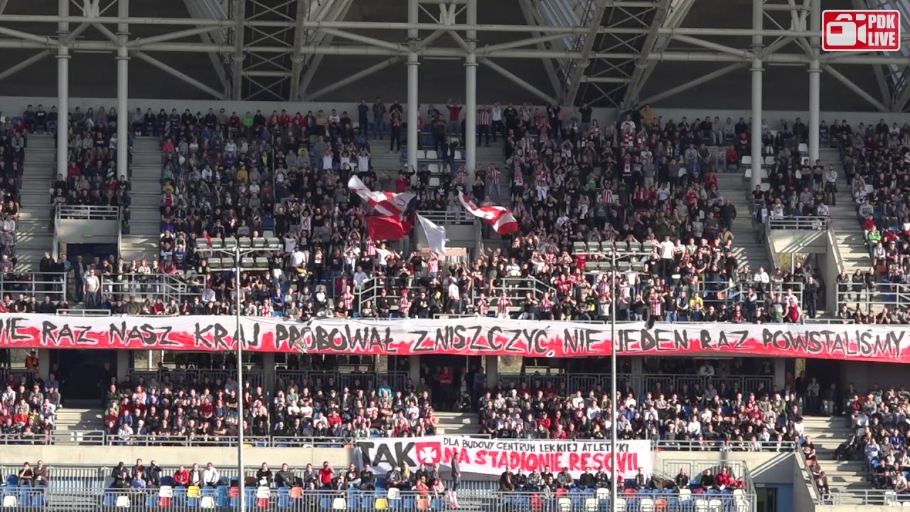 Kibice Resovii na meczu 1/16 finału Pucharu Polski z Lechią Gdańsk [DOPING]