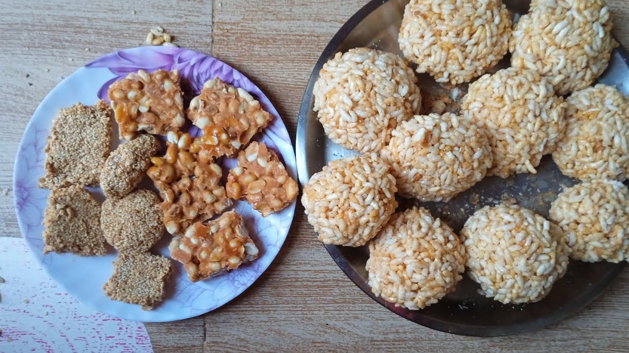 What Today make मूंगफली तिल मुरमुरा लड्डू new recipe #food #recipe #cooking #special 