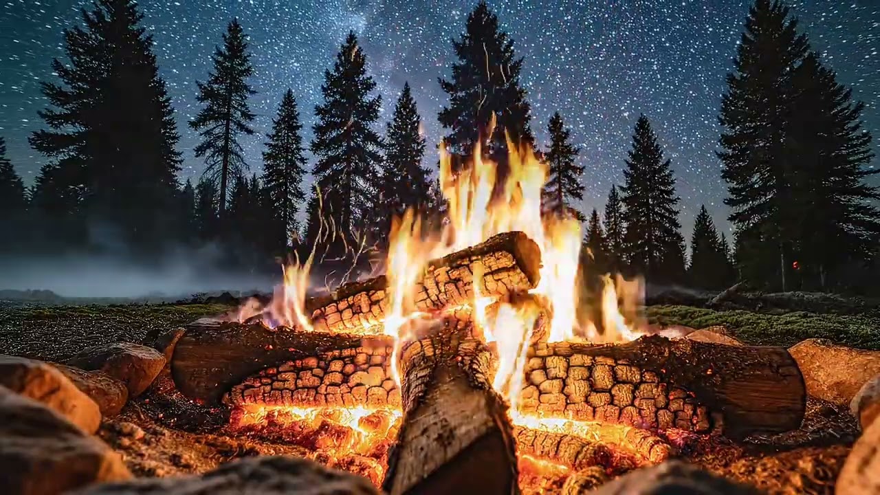 Crackling Fireplace 🔥 Calming Music for Deep Relaxation & Stress Relief | WAVERA | EP02