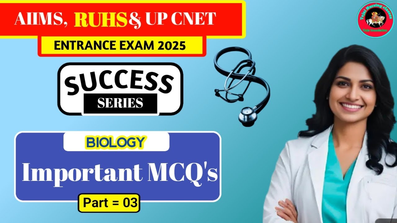 Ruhs bsc nursing entrance exam 2025 biology important questions || success series ||