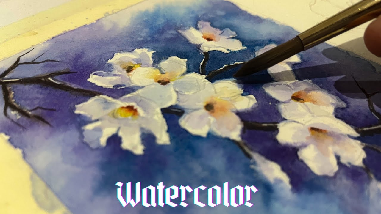 How To Paint A Flowering Branch In Watercolor | A Watercolor Demonstration |