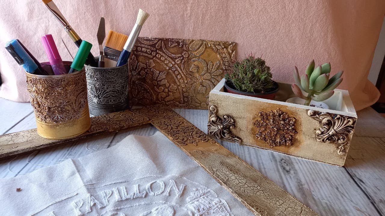 Tres  maneras diferentes  de usar pintura de relieve  puff