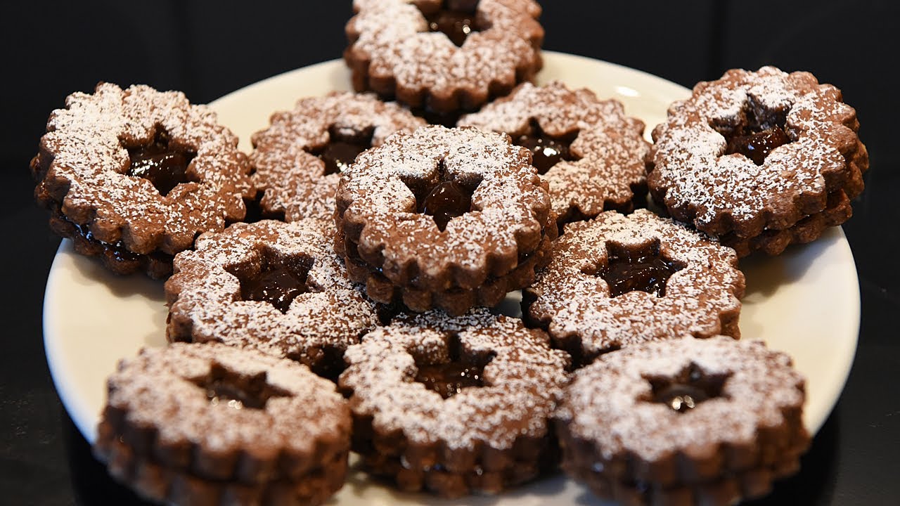 Fursecuri Linzer cu alune de padure si cacao.Reteta pas cu pas.Linzer Cookies Recipe.❤️#07
