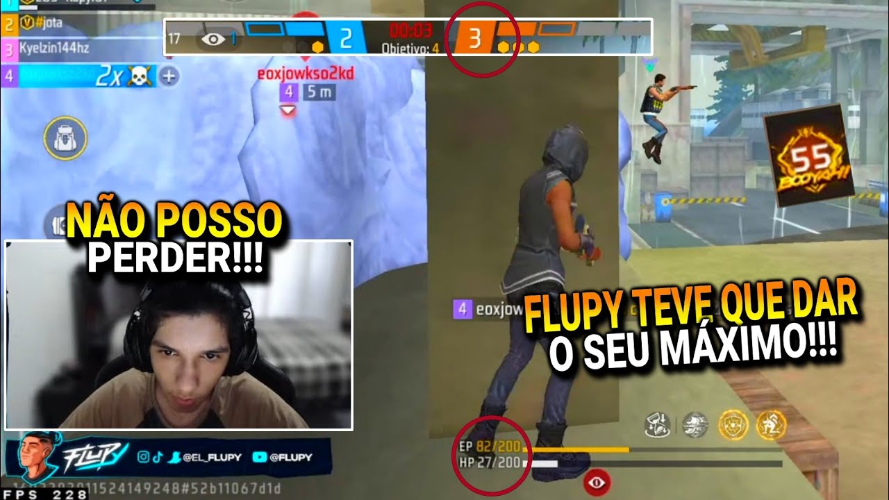 A MELHOR PARTIDA DO FLUPY NO CS RANQUEADO, VALENDO MAIS DE 50 BOOYAHS SEGUIDOS!!!