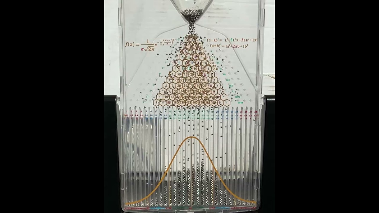 Galton Board (Plinko) in Slow Motion &mdash; How the Bell Curve Emerges