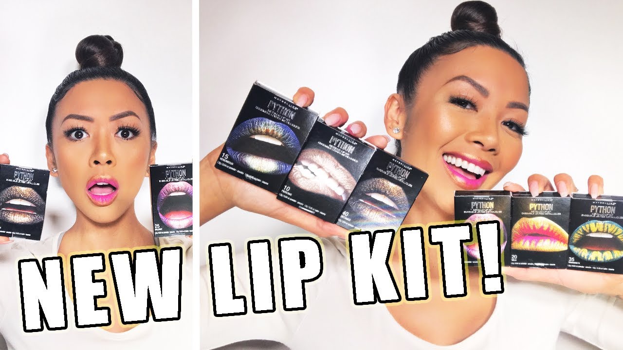 TESTING OUT MAYBELLINE'S PYTHON LIP KIT!! | Liane V