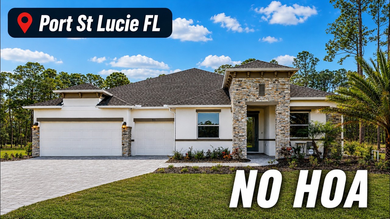 Largest New Construction Custom Home w/No HOA in Port St Lucie Florida | 3282 SqFt 3-Car Garage