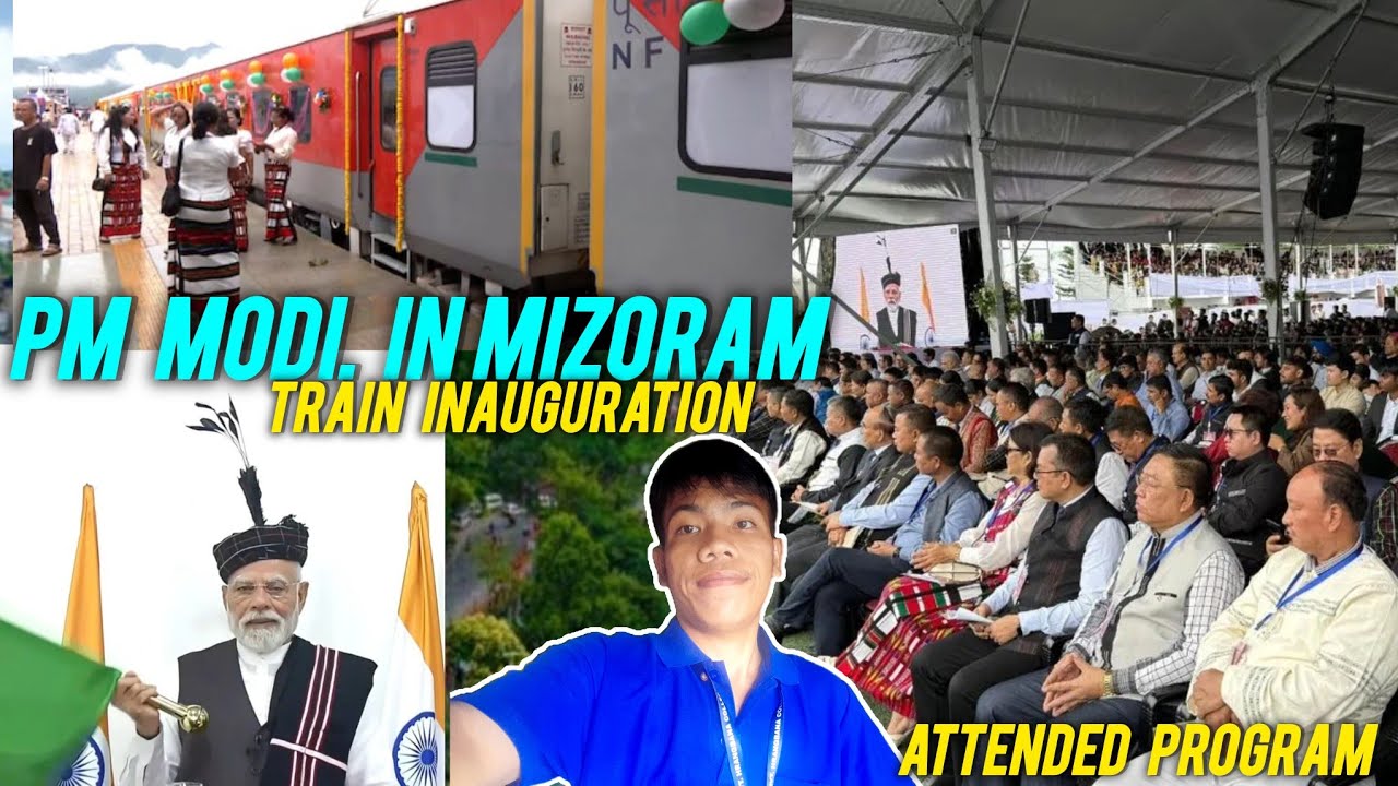 PM NARENDRA MODI VISIT MIZORAM Attended program FOUNDATION TRAIN FLAG Off SAIRANG TO BIHAR  EXPRESS