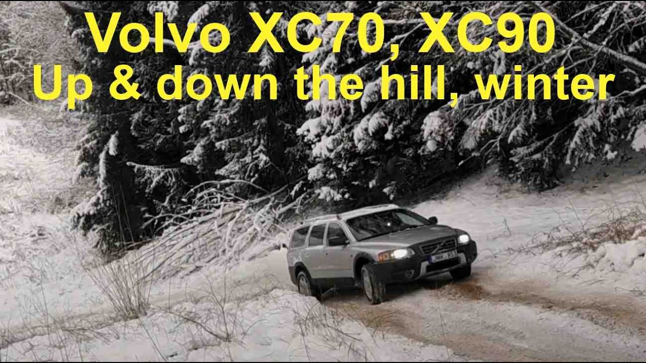 Stock Volvo XC70, XC90 winter downhill, uphill offroad. Vilnius. FB Volvo offroad Lithuania.