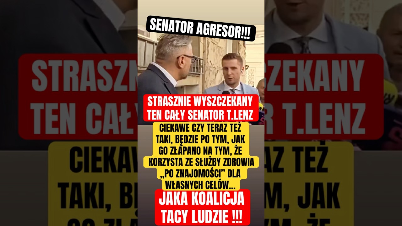 AGRESYWNY SENATOR TOMASZ LENZ Z KO! OBECNIE TŁUMACZY SIĘ Z SWOJEJ AFERY W SŁUŻBIE ZDROWIA&hellip;