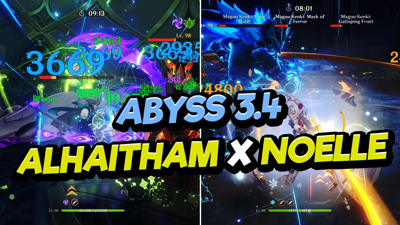 Have you pulled for Alhaitham yet? Alhaitham Hyperbloom, C6 Noelle Spiral Abyss 3.4 - Genshin Impact