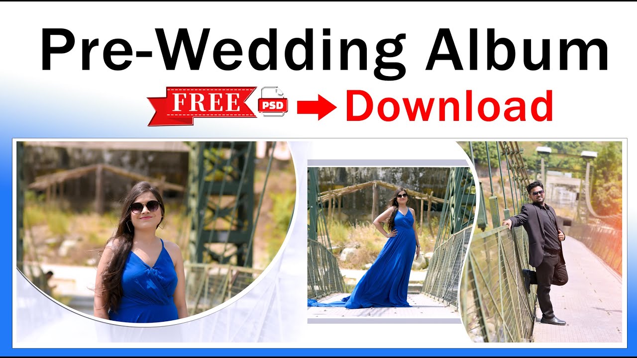 Pre Wedding Album Design | Romantic Couple Theme Editing ❤️