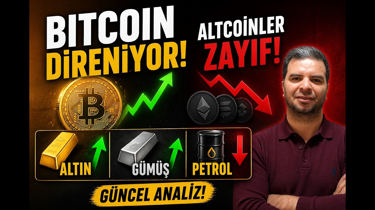 Bitcoin Direniyor, Altcoinler Zayıf! Altın, G&uuml;m&uuml;ş ve Petrol Analizi