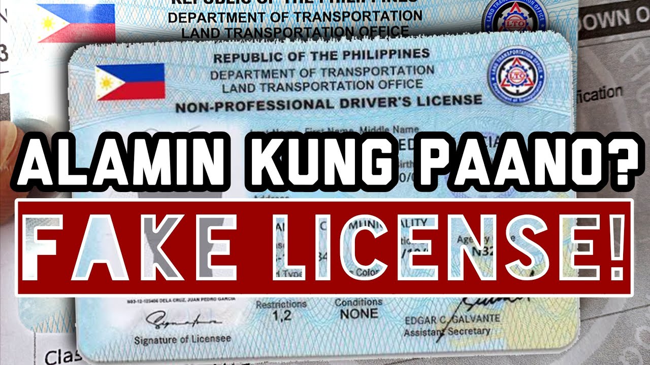 PAANO MO MALALAMAN NA FAKE ANG DRIVER'S LICENSE?