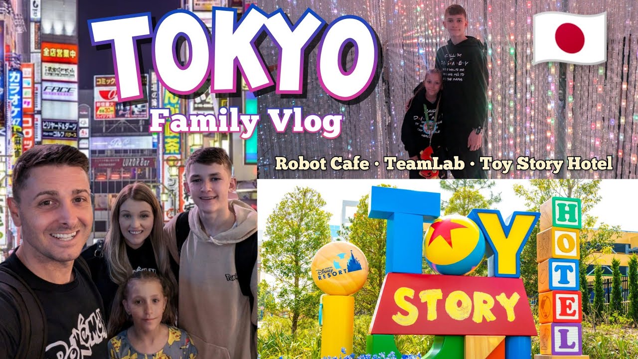 Токио, день 1 🇯🇵 Семейный отдых в Японии | Отель «История игрушек» | TeamLab Borderless | Кафе «Р...