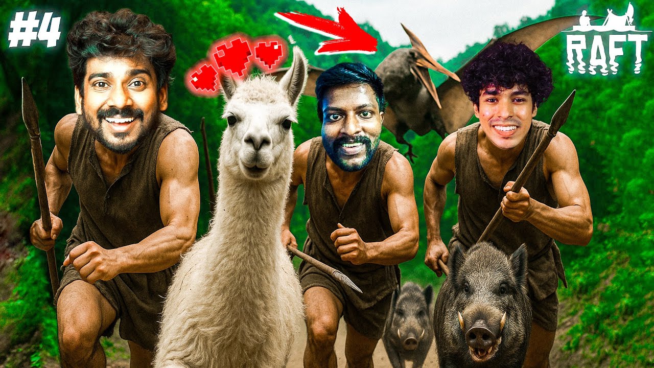 We Went HUNTING IN This STRANDED ISLAND 🏝️🌊⛵ BUT ⁉️ Raft (Part 4) | WhoIsAarow