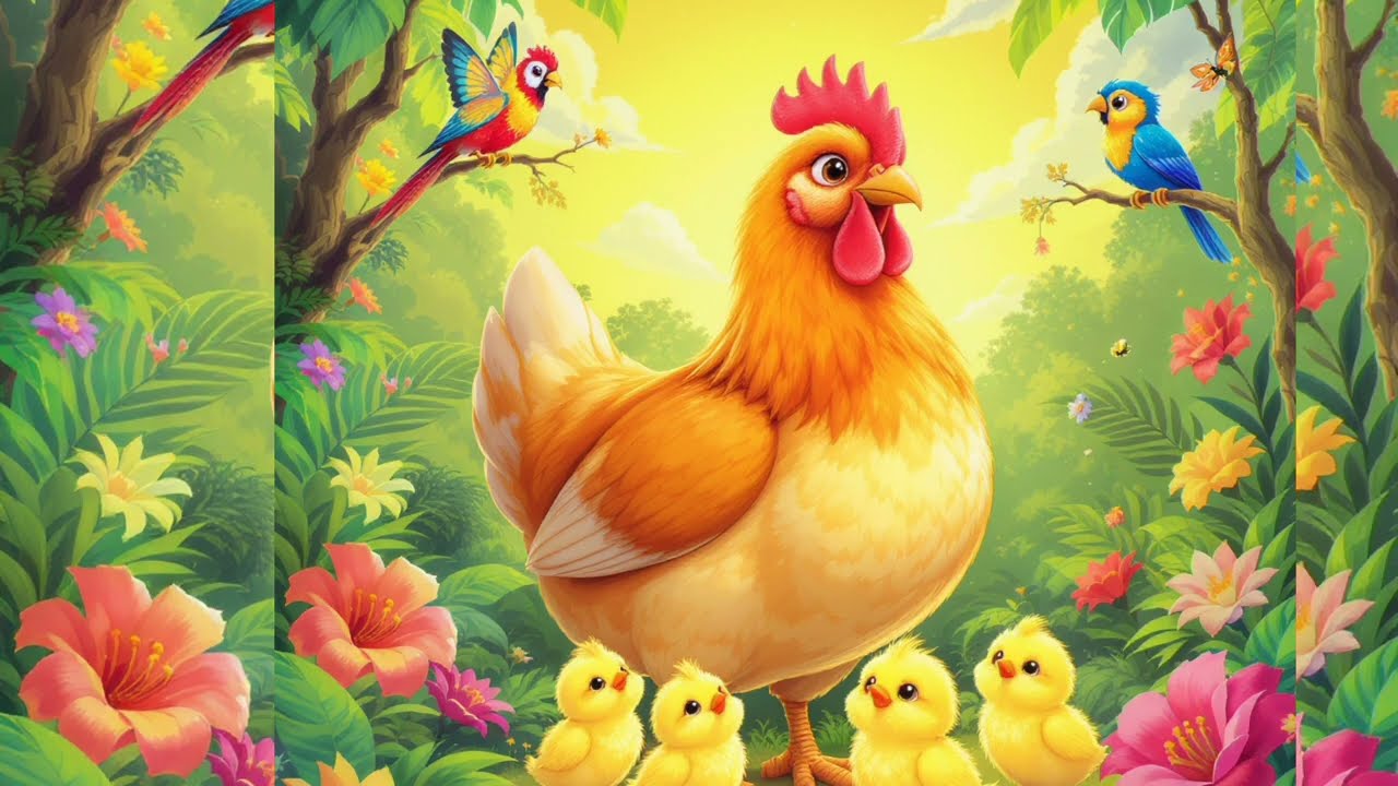 கோழி மற்றும் குஞ்சுகளின் பயணம்| Hen and chicks | Tamil kids Adventure story 