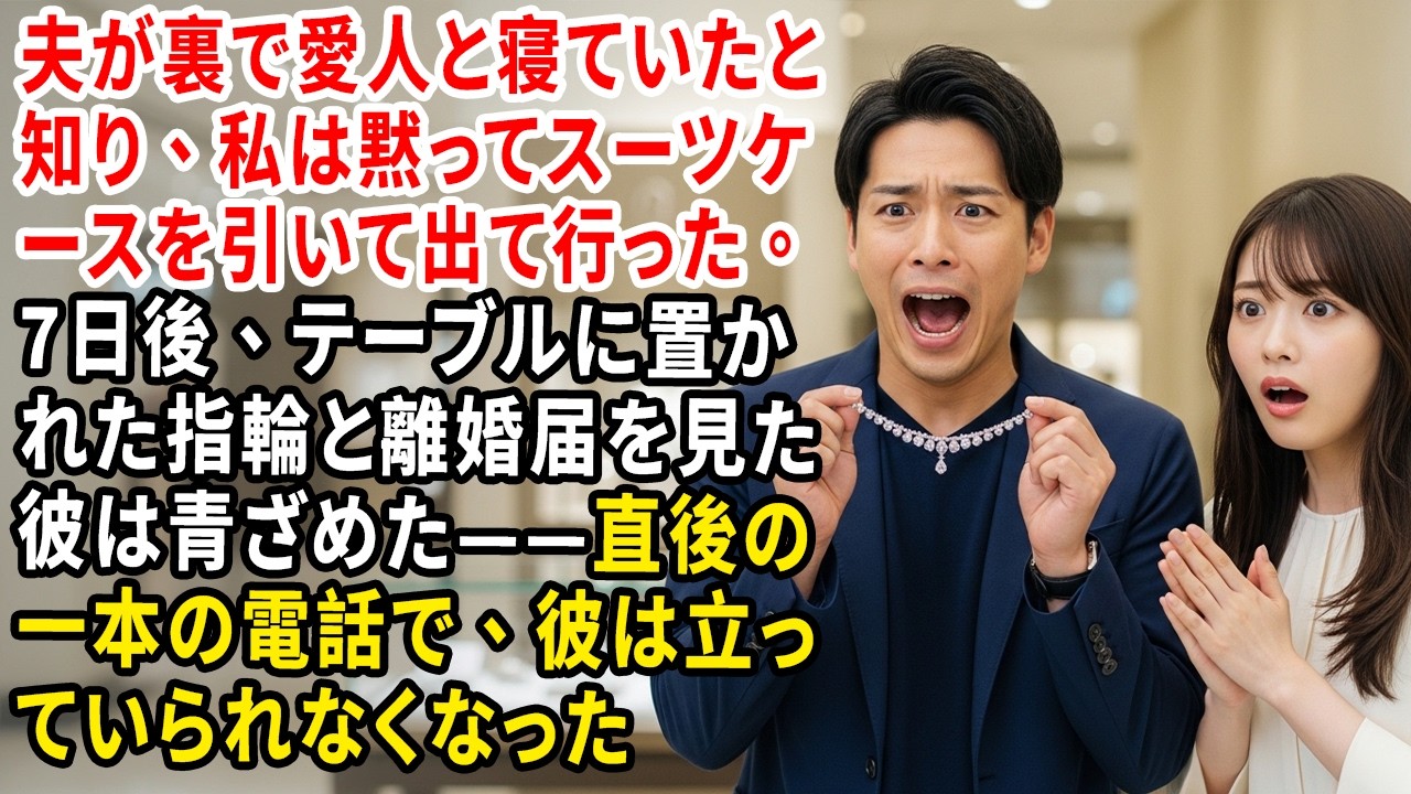 夫が裏で愛人と寝ていたと知り、私は黙ってスーツケースを引いて出て行った。7日後、テーブルに置かれた指輪と離婚届を見た彼は青ざめた——直後の一本の電話で、彼は立っていられなくなった
