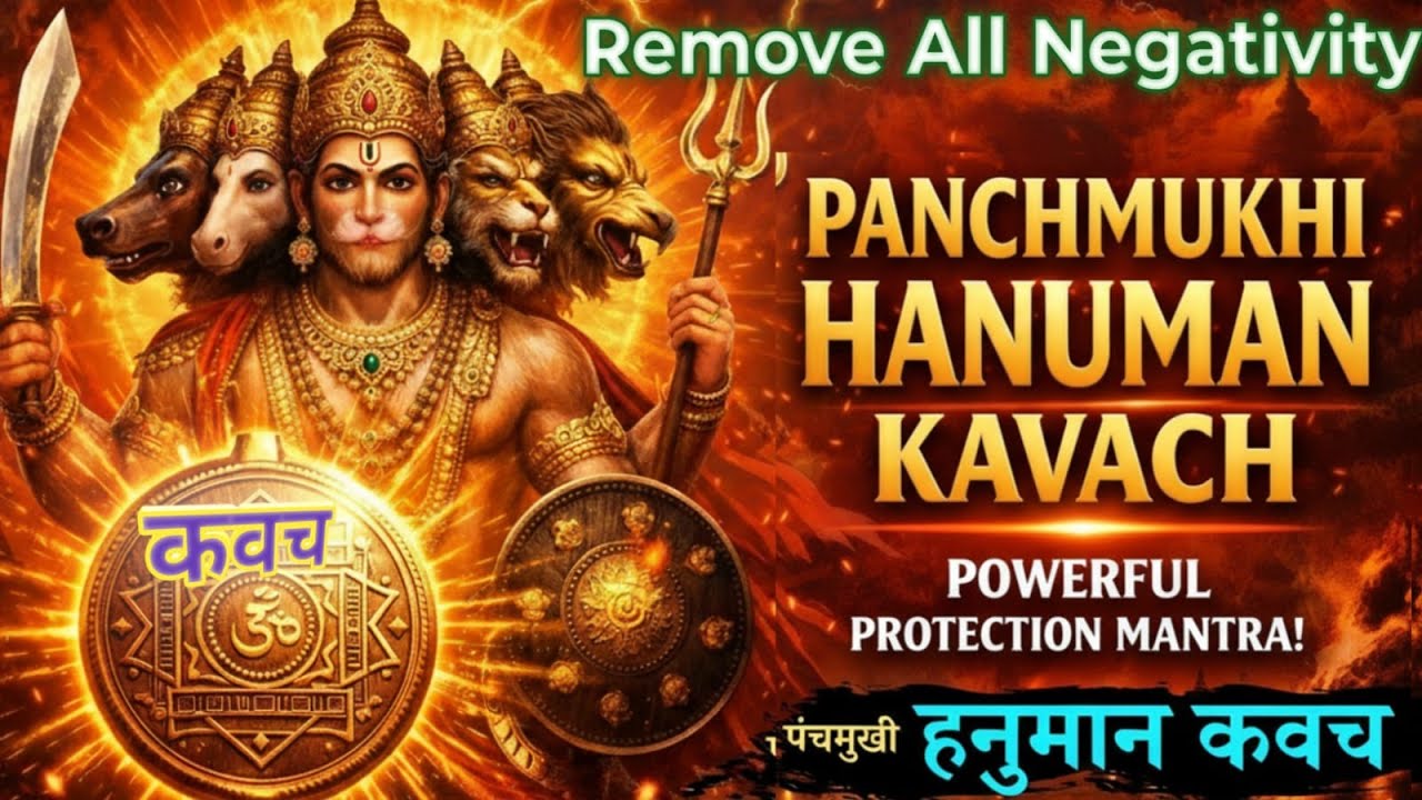 घर में सुनें यह 1 घंटे का कवच! पंचमुखी हनुमान की कृपा से हर डर, बाधा, नेगेटिविटी दूर होगी | Non-Stop