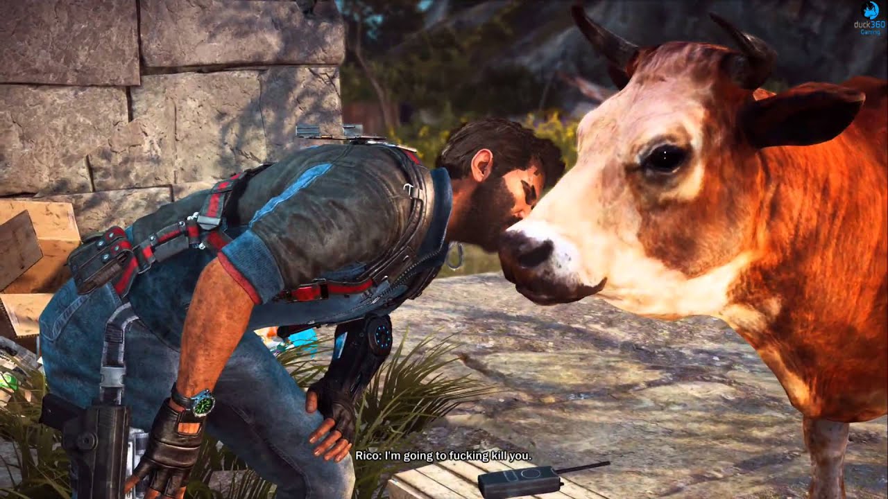 Just Cause 3: Funny Cow Scene(PS4/1080p)