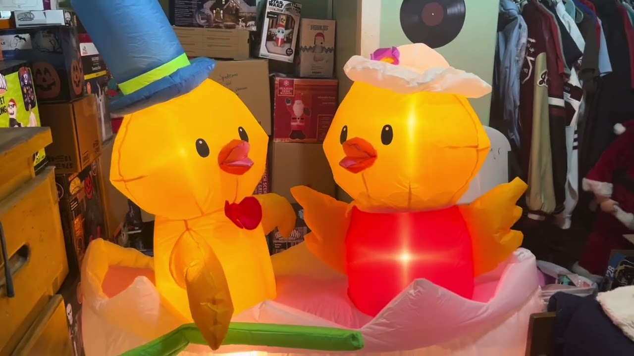 2021 Easter Chicks On Egg Boat Inflatable