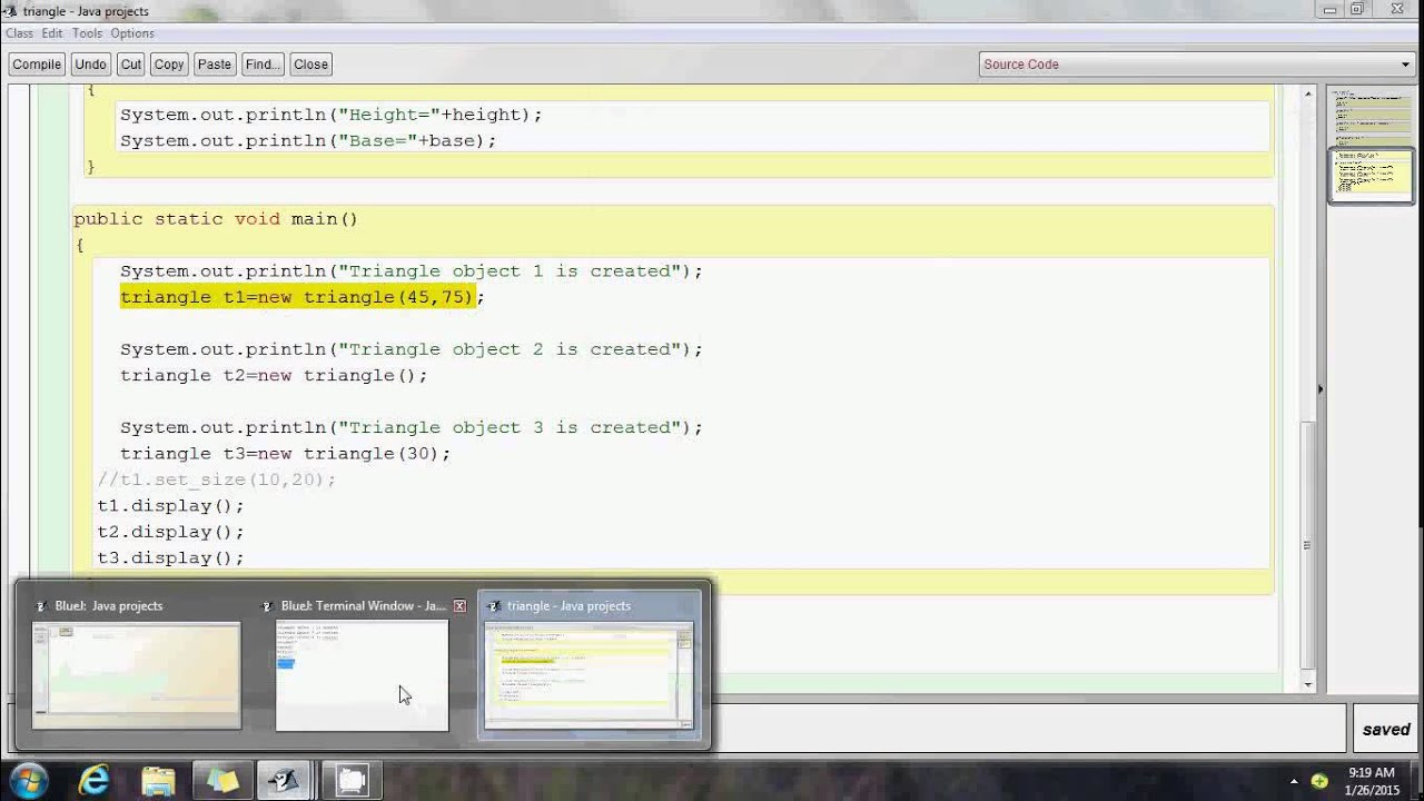 Video 7 (BlueJ) : Introduction to CONSTRUCTORS (ICSE)