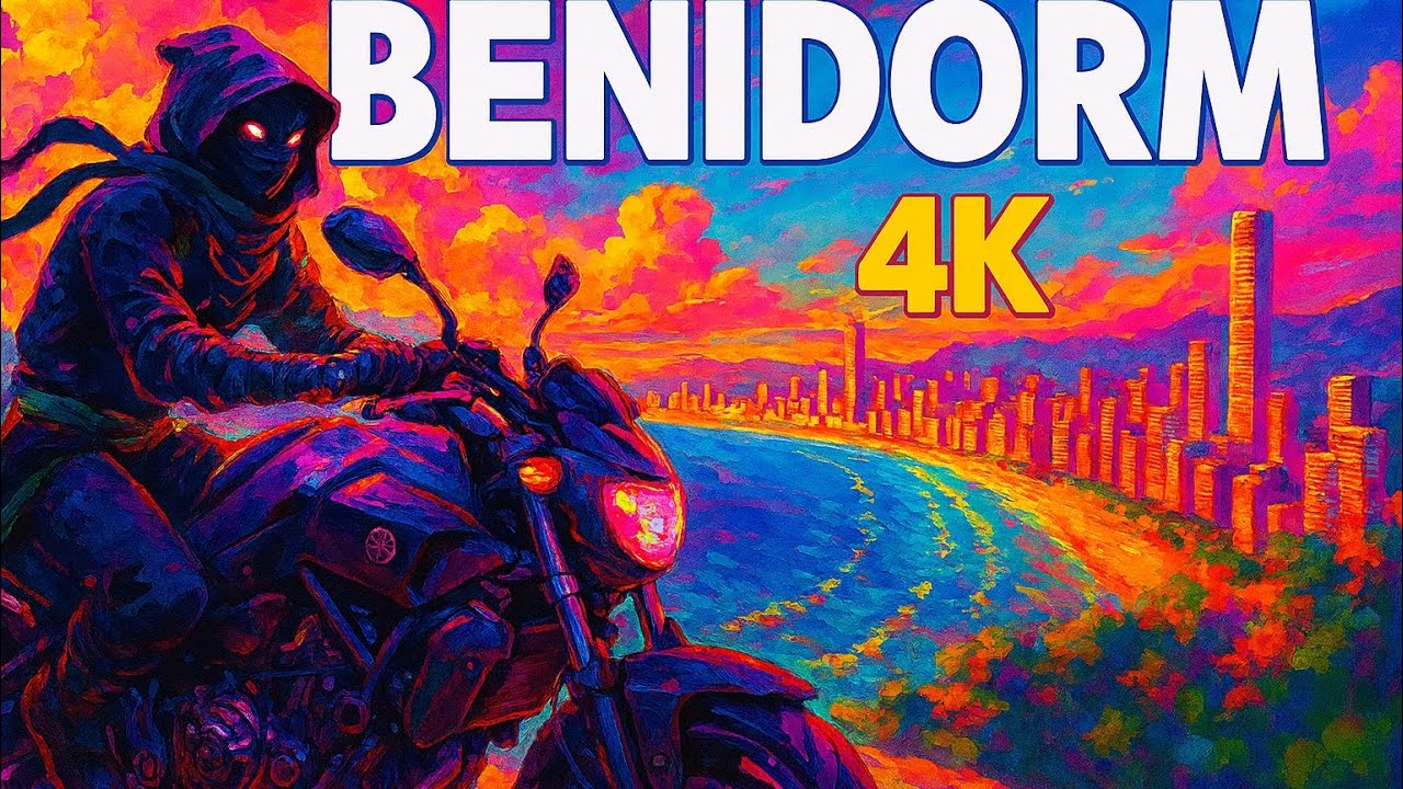 Yamaha MT-07 POV Ride in Benidorm, Spain | 4K Motorcycle Video