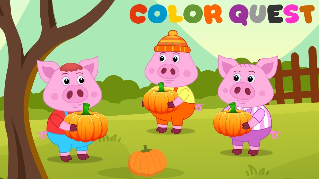 Изучаем цвета с забавными поросятами 🌈🐽 | Детский мультфильм