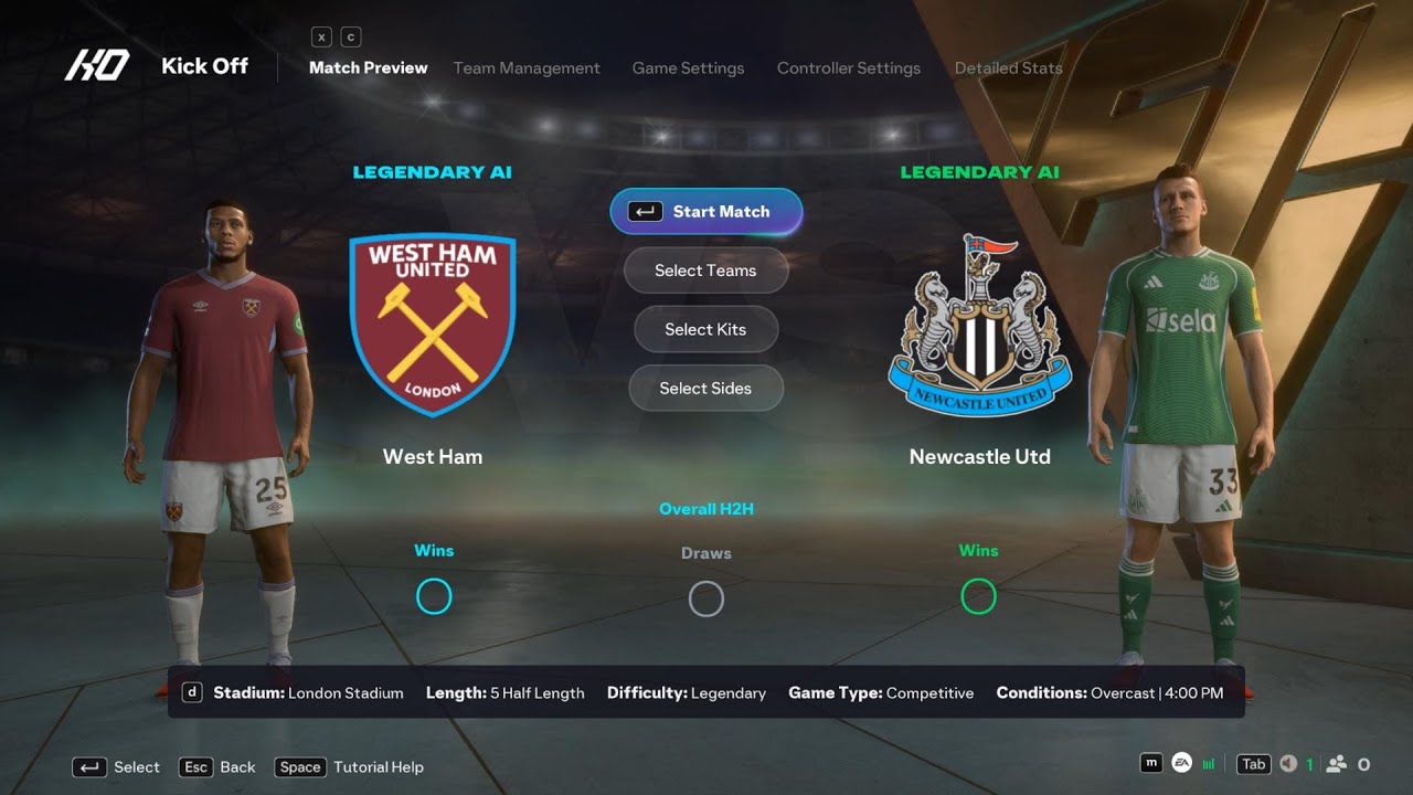 West Ham United vs Newcastle United | Premier League | EA FC 26 | Simulation