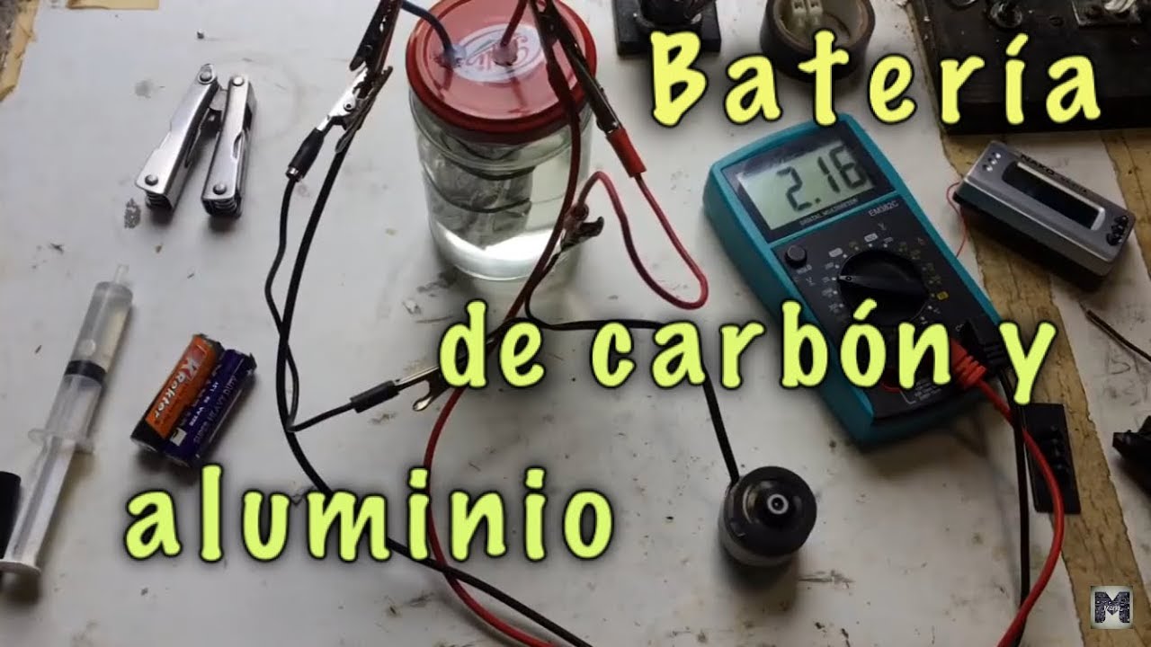 Batería recargable Carbón y aluminio ,#3.  tutorías paso a paso