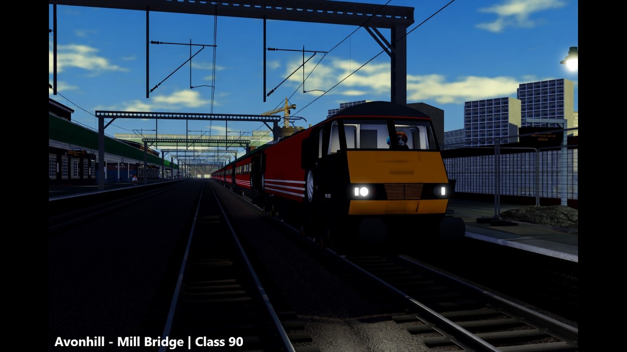 Avonhill - Mill Bridge (InterCity) | Class 90 Virgin Trains | British Railway 1.3.6