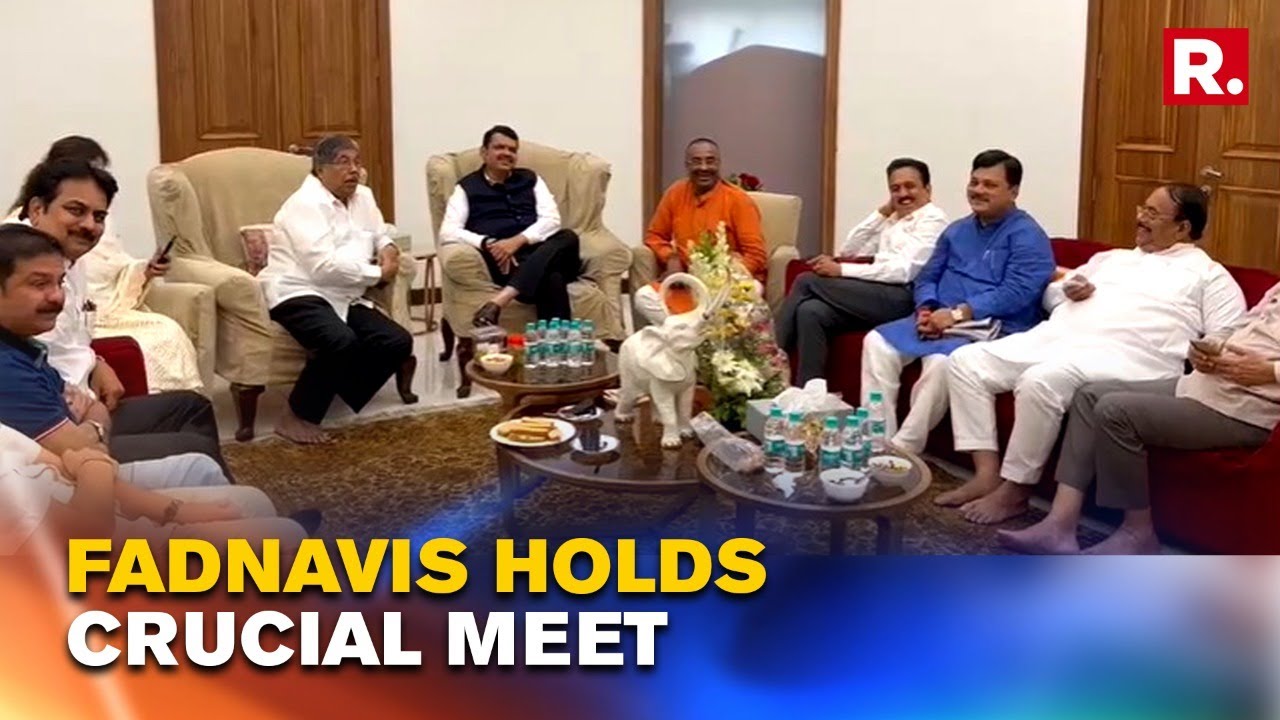 Republic Accesses Inside Visuals Of Maharashtra BJP Leaders' Key Meeting Amid Political Turmoil